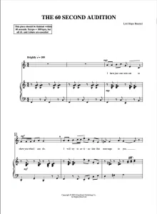 60 Second Audition sheet music cover