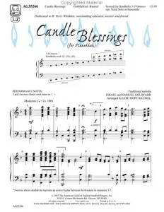 Candle Blessings sheet music cover